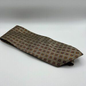 Joseph A. Bank Signature Collection Mens Geometric Silk Tie In Brown & Blue